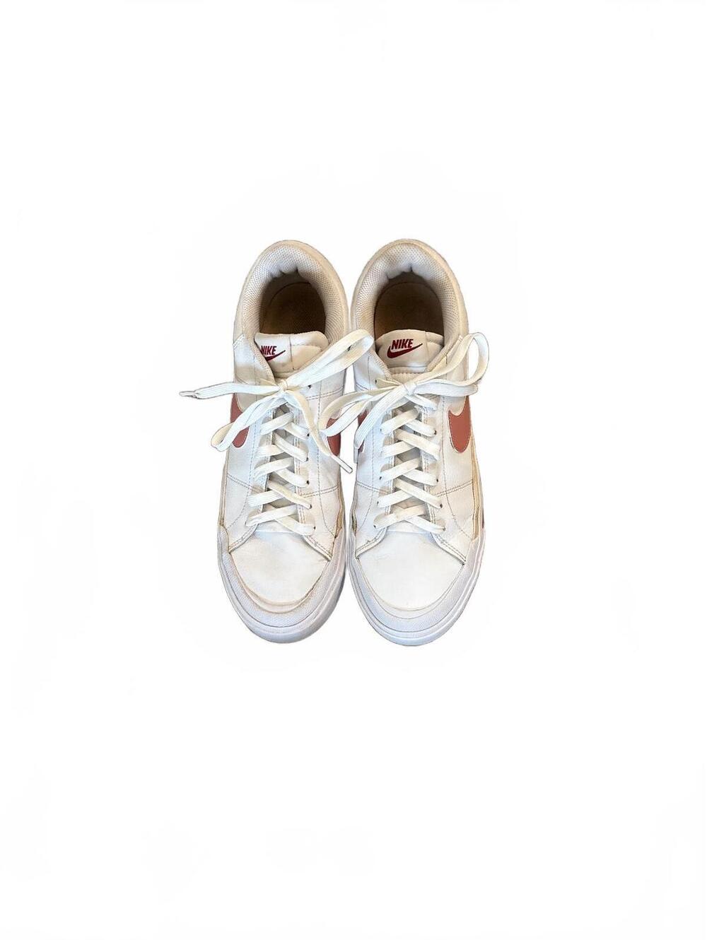 Nike Court Legacy Lift Womens Size 12 White Pink Platform Sneakers DM7590-101